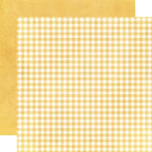 Simple Stories - Simple Vintage Spring Garden - 12x12 Single Sheet - Buttercup Gingham