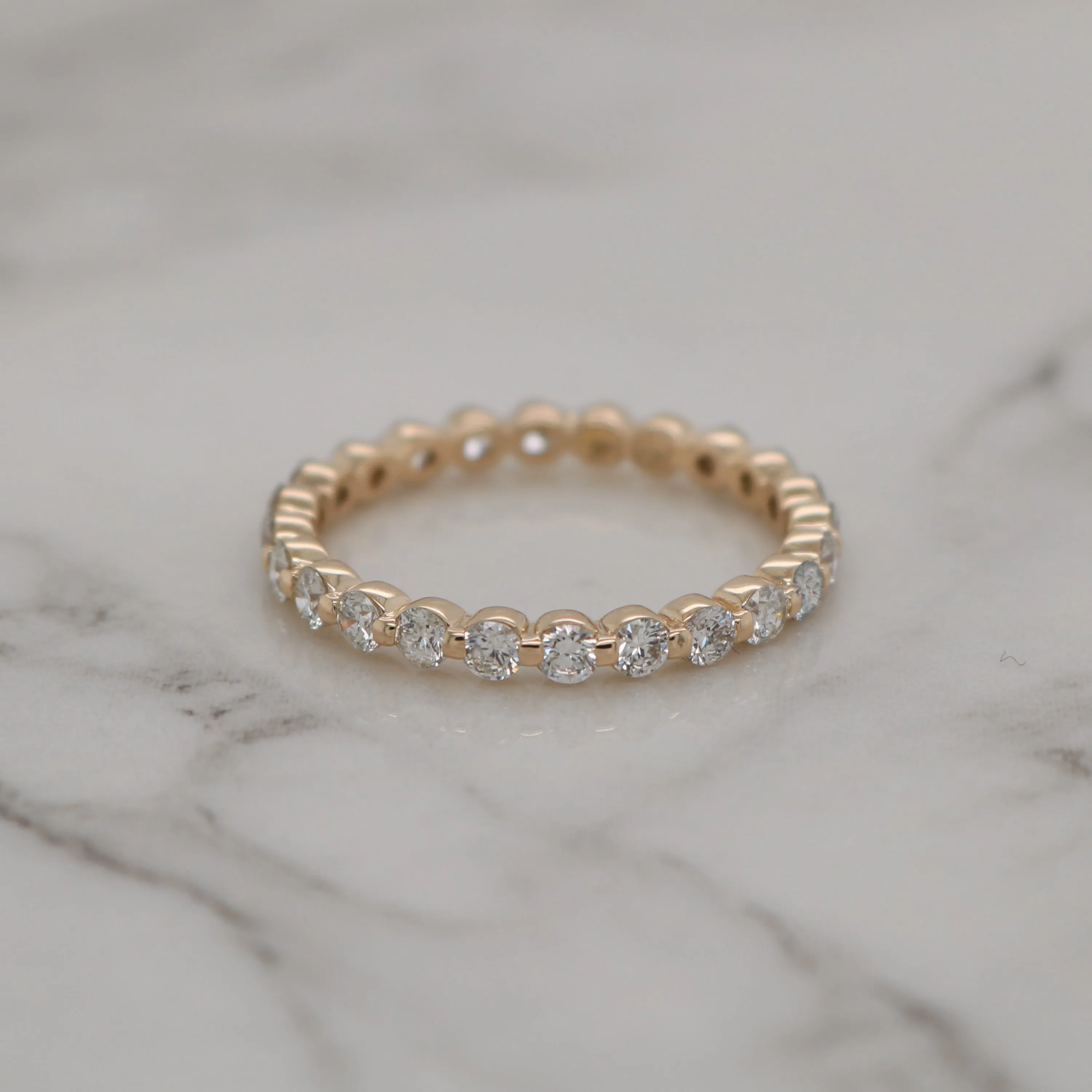 Single Prong Diamond Eternity Band