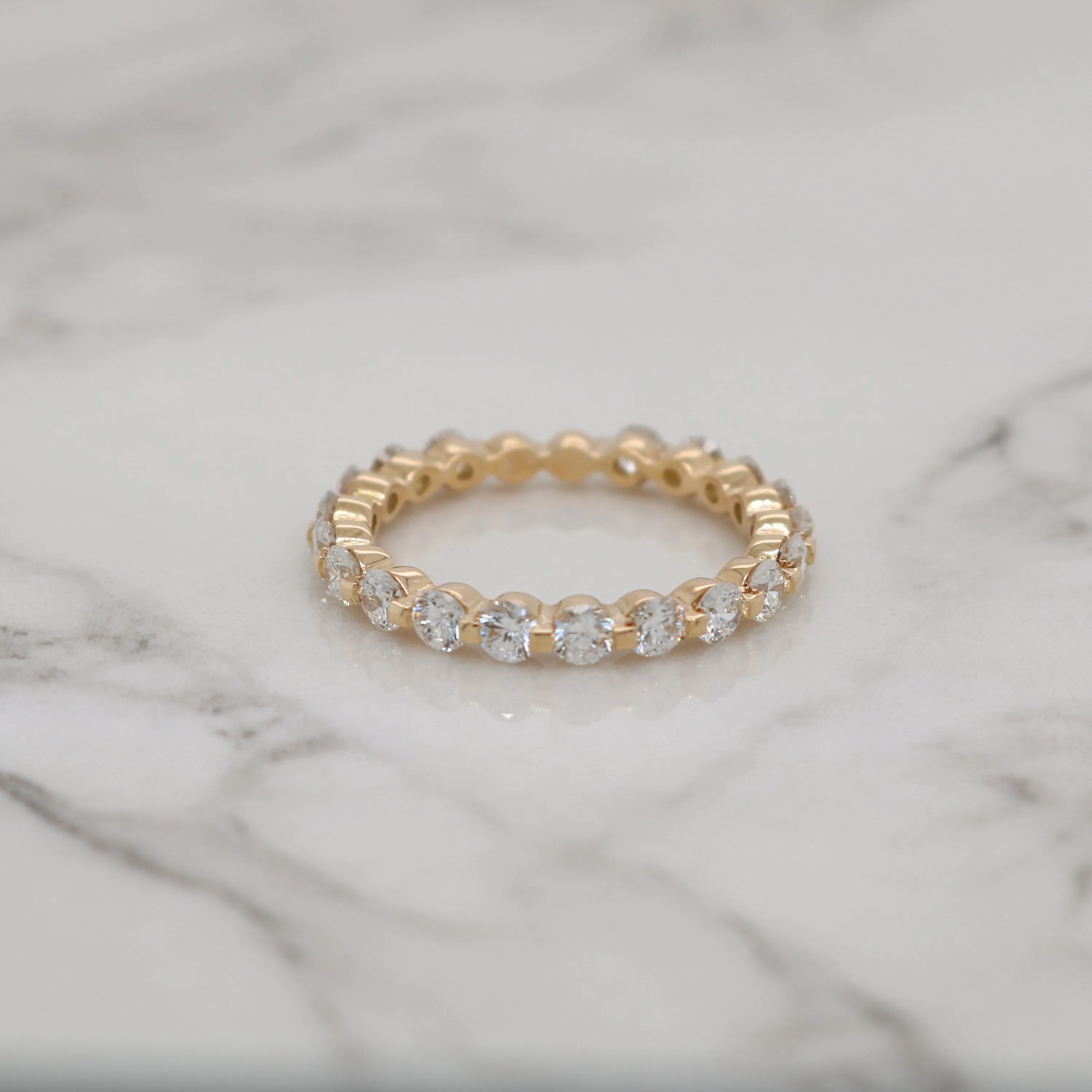 Single Prong Diamond Eternity Band