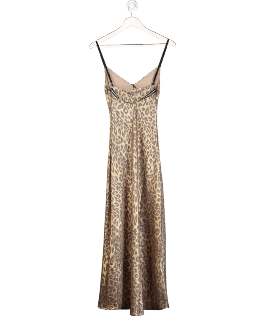 SLA the label Brown Leo Maxi Dress UK XS