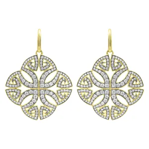 Soirée Pavé Earring - 18K Gold Vermeil   CZ Blanc