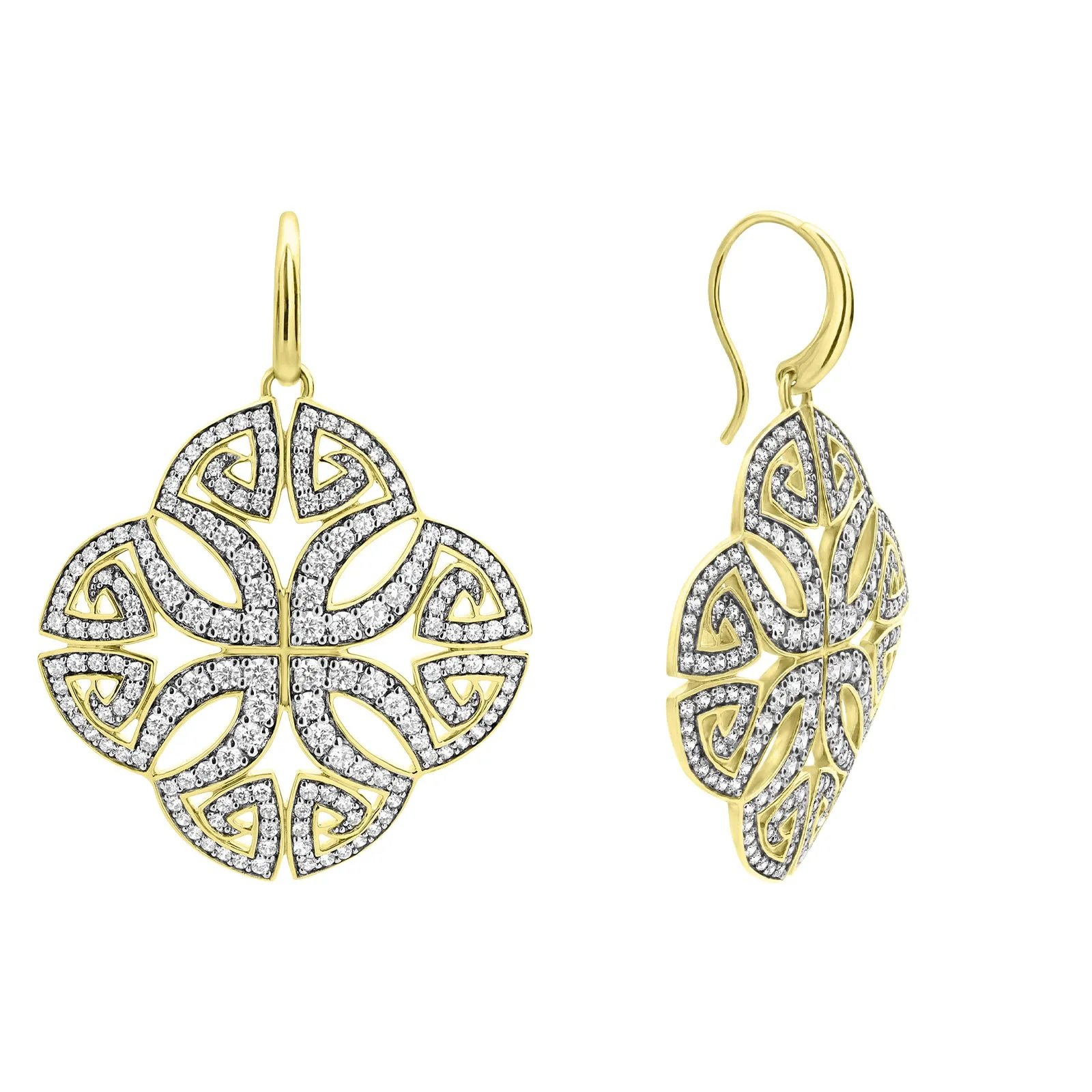 Soirée Pavé Earring - 18K Gold Vermeil   CZ Blanc