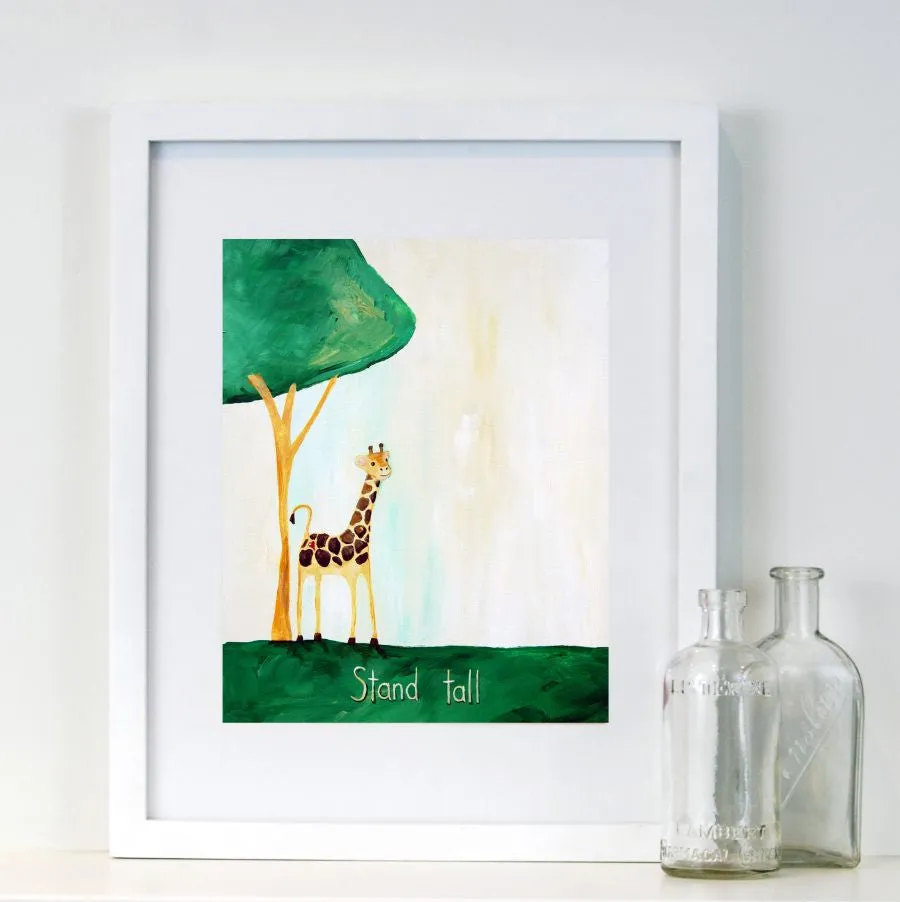 Stand Tall  - Nursery Quote Art
