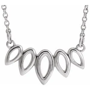 Sterling Silver Leaf 16-18" Necklace