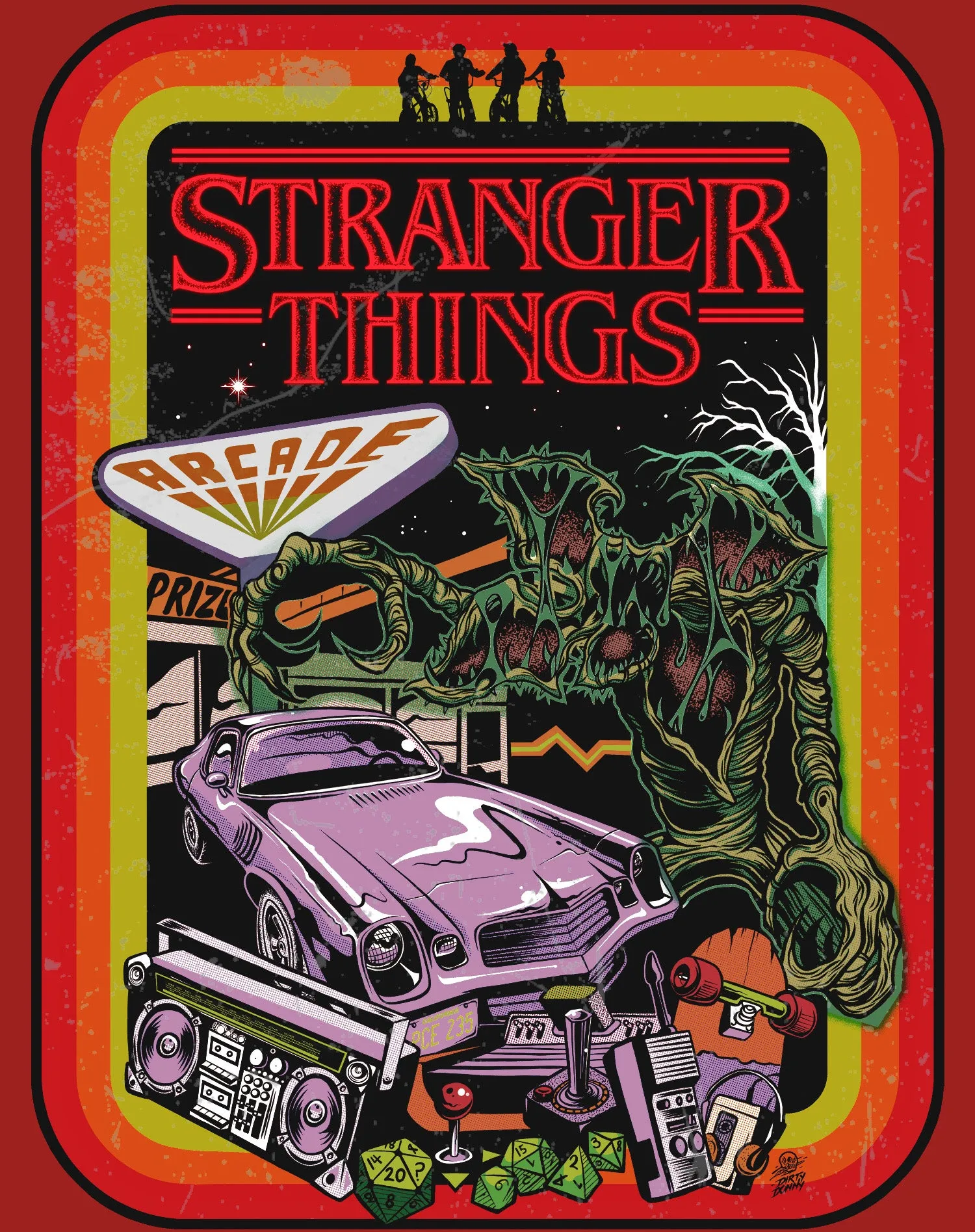 Stranger Things Comic Promo Palace Arcade Men's T-Shirt
