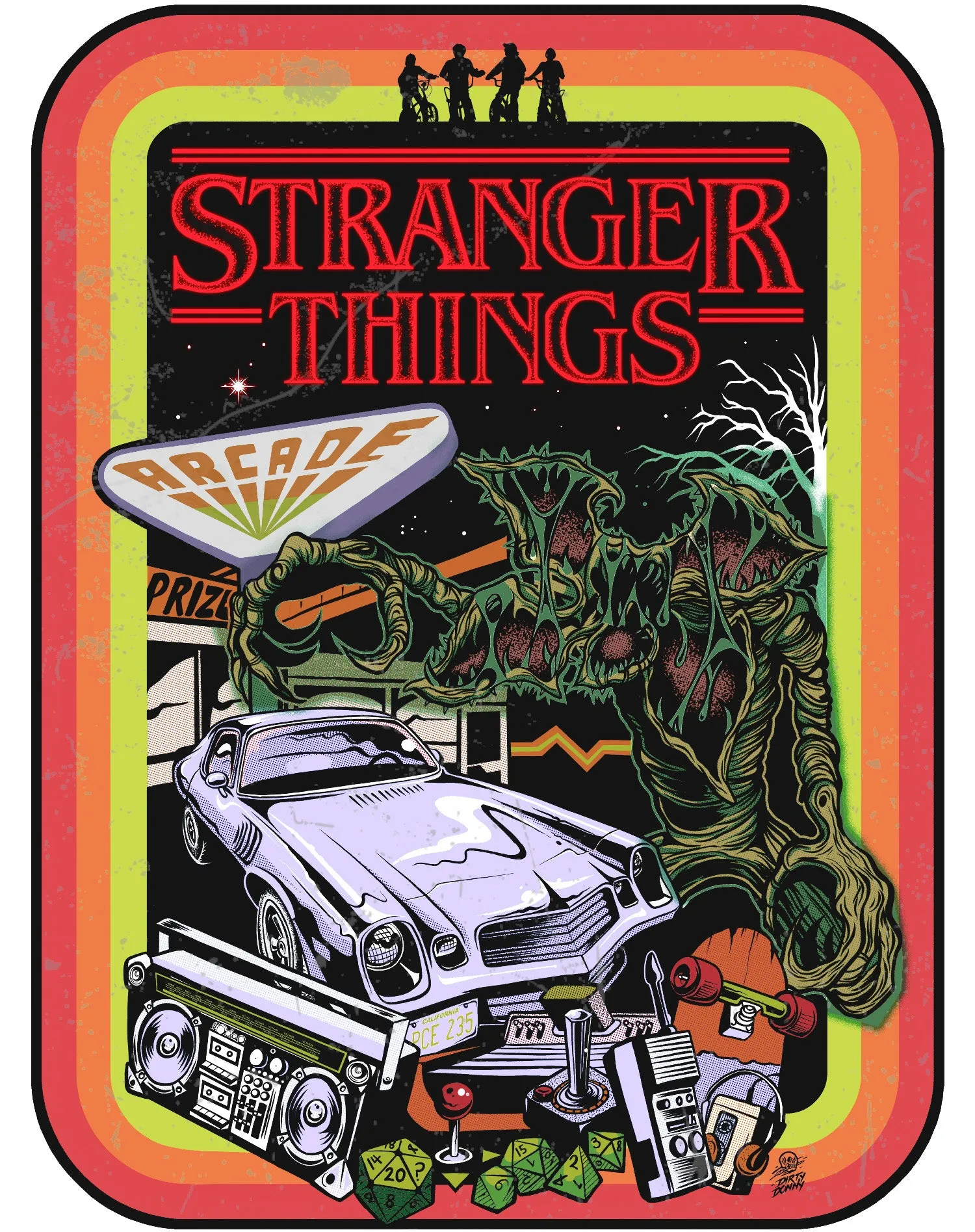 Stranger Things Comic Promo Palace Arcade Men's T-Shirt