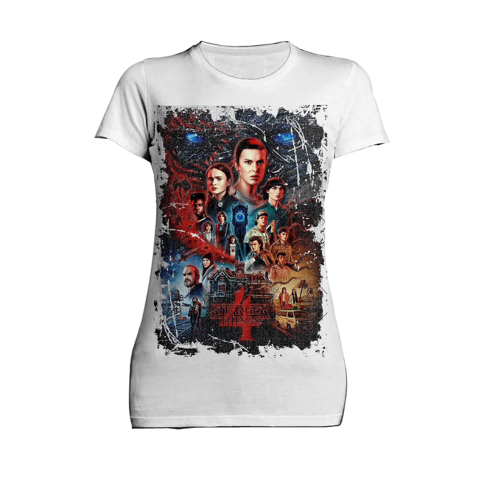 Stranger Things S4 Poster Vintage Battle Official Women's T-Shirt