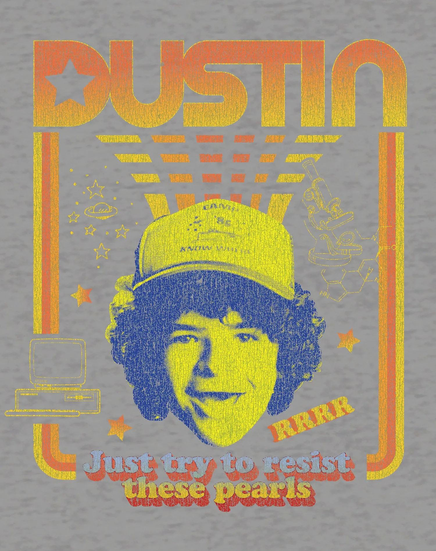 Stranger Things Vintage Dustin Retro Gaming Meme Pearls Official Women's T-Shirt