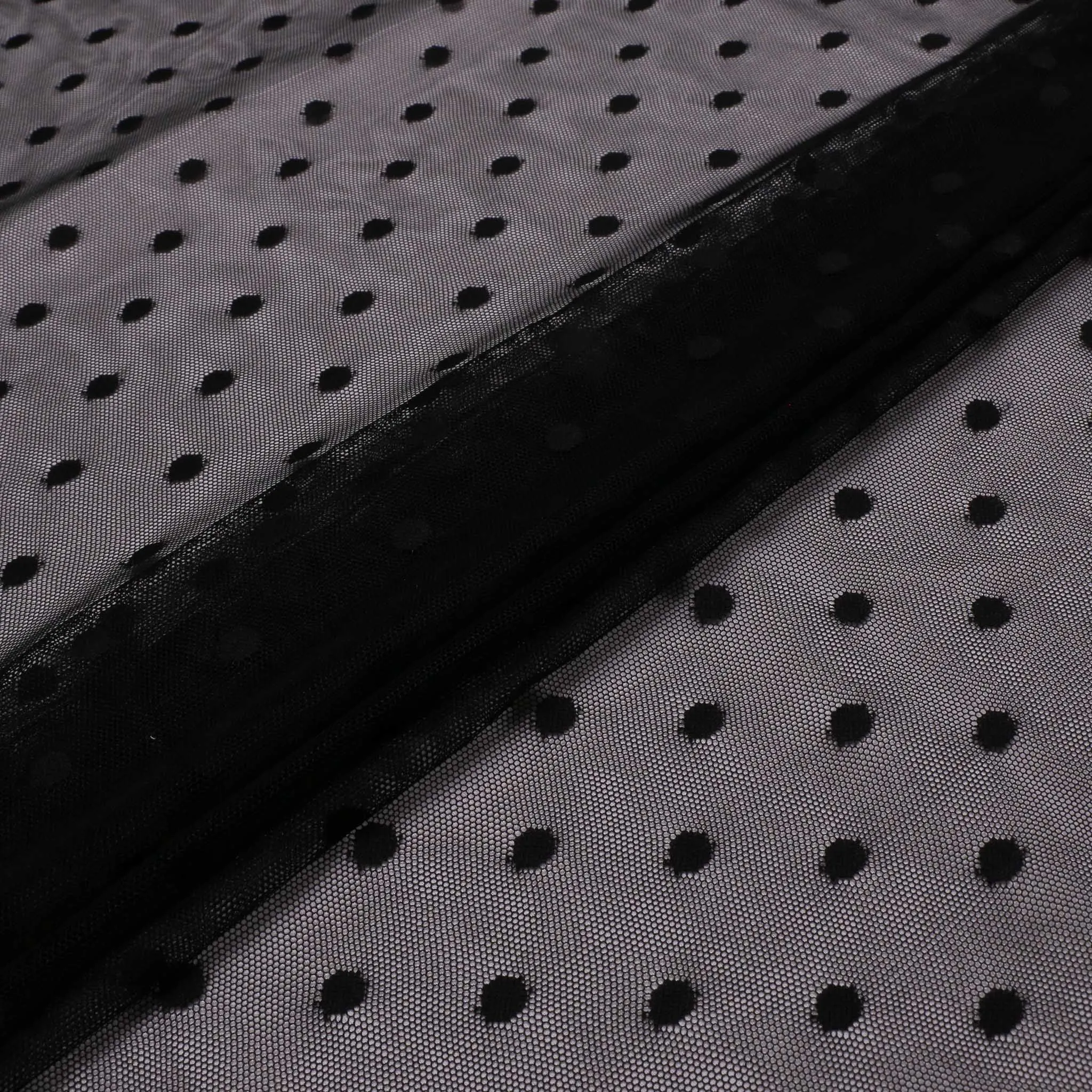 Stretchy Netting Fabric - Black