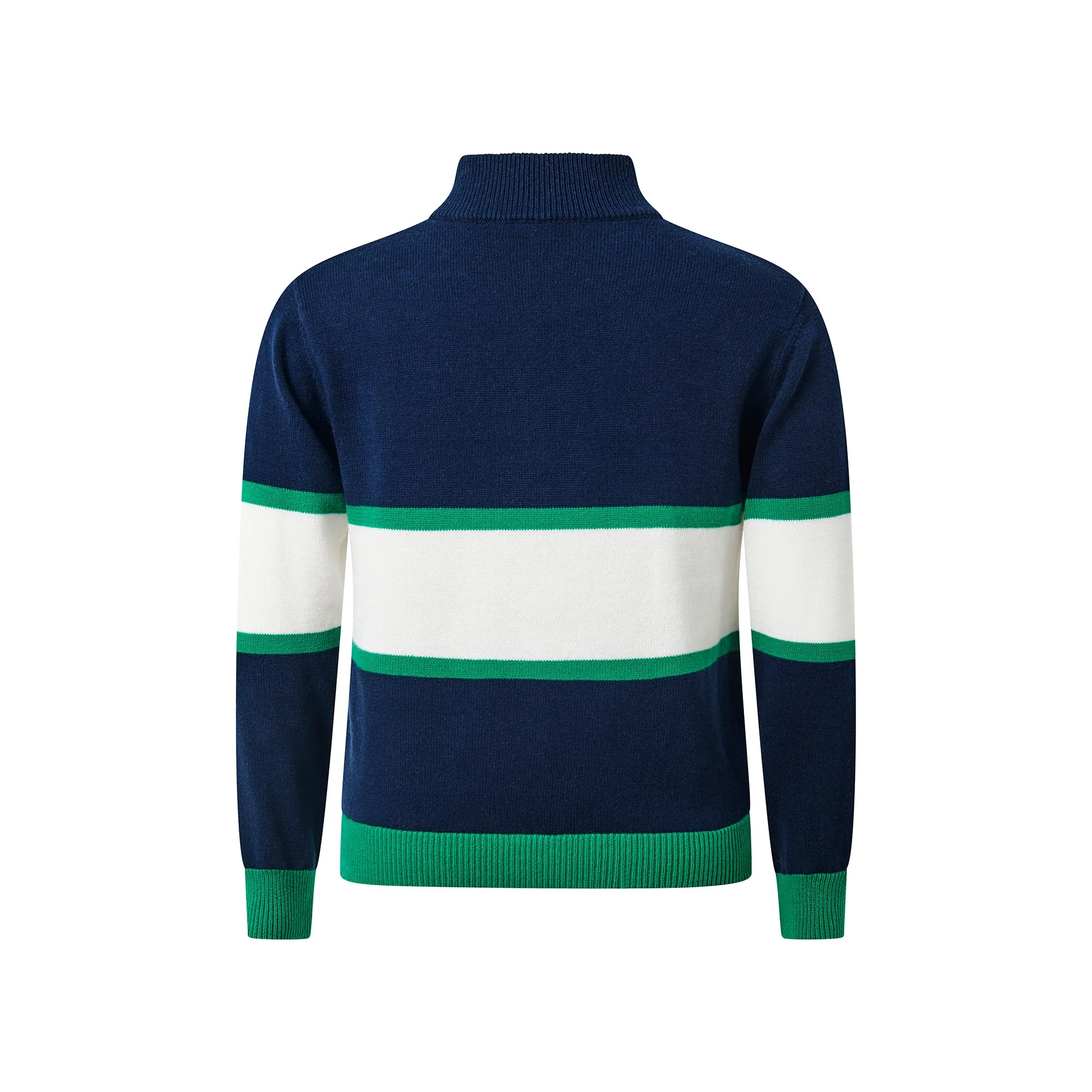 Striped Half Zip Sweater