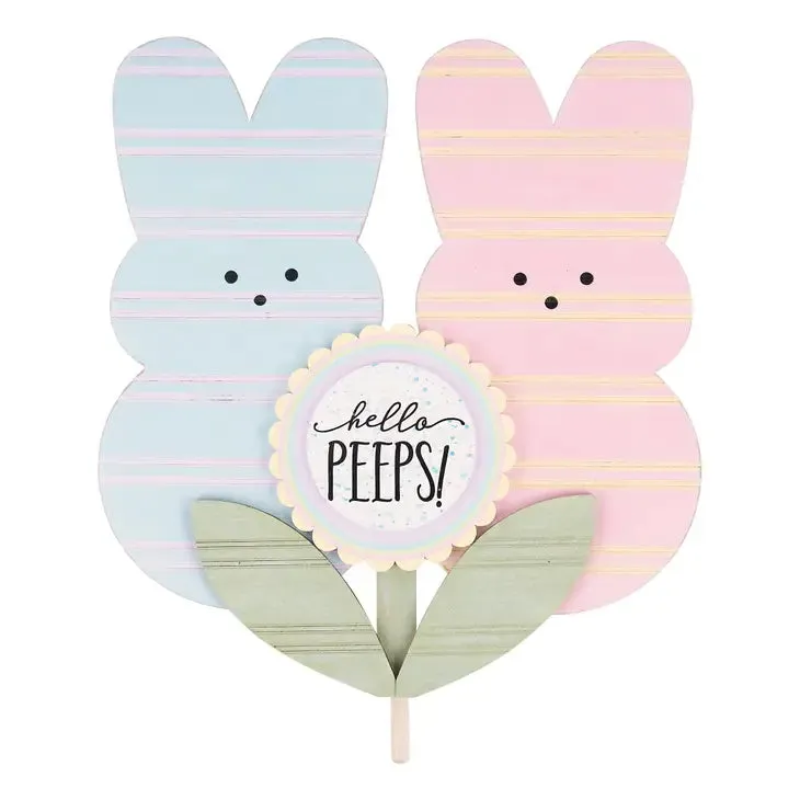 Striped Hello Peeps Topper
