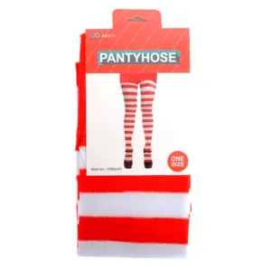 Striped Pantyhose - Red/White