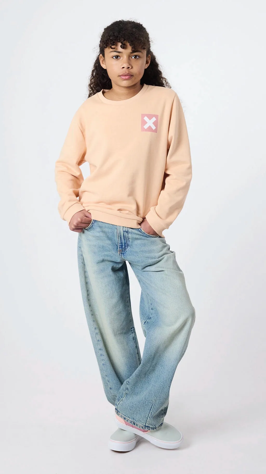 SUDADERA KIDS NATURE APRICOT