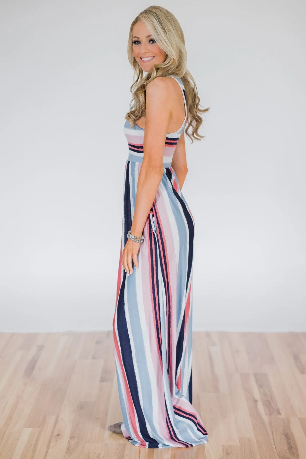 Sun Rays & Beach Days Striped Maxi Dress