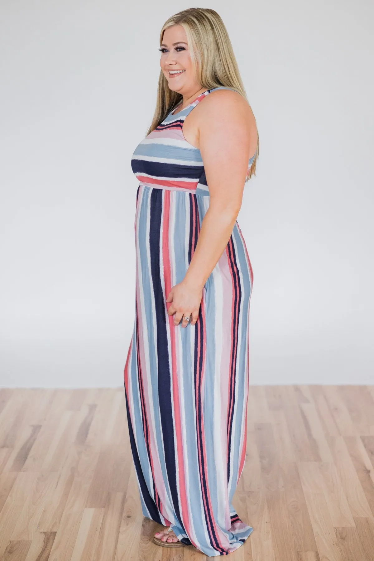 Sun Rays & Beach Days Striped Maxi Dress