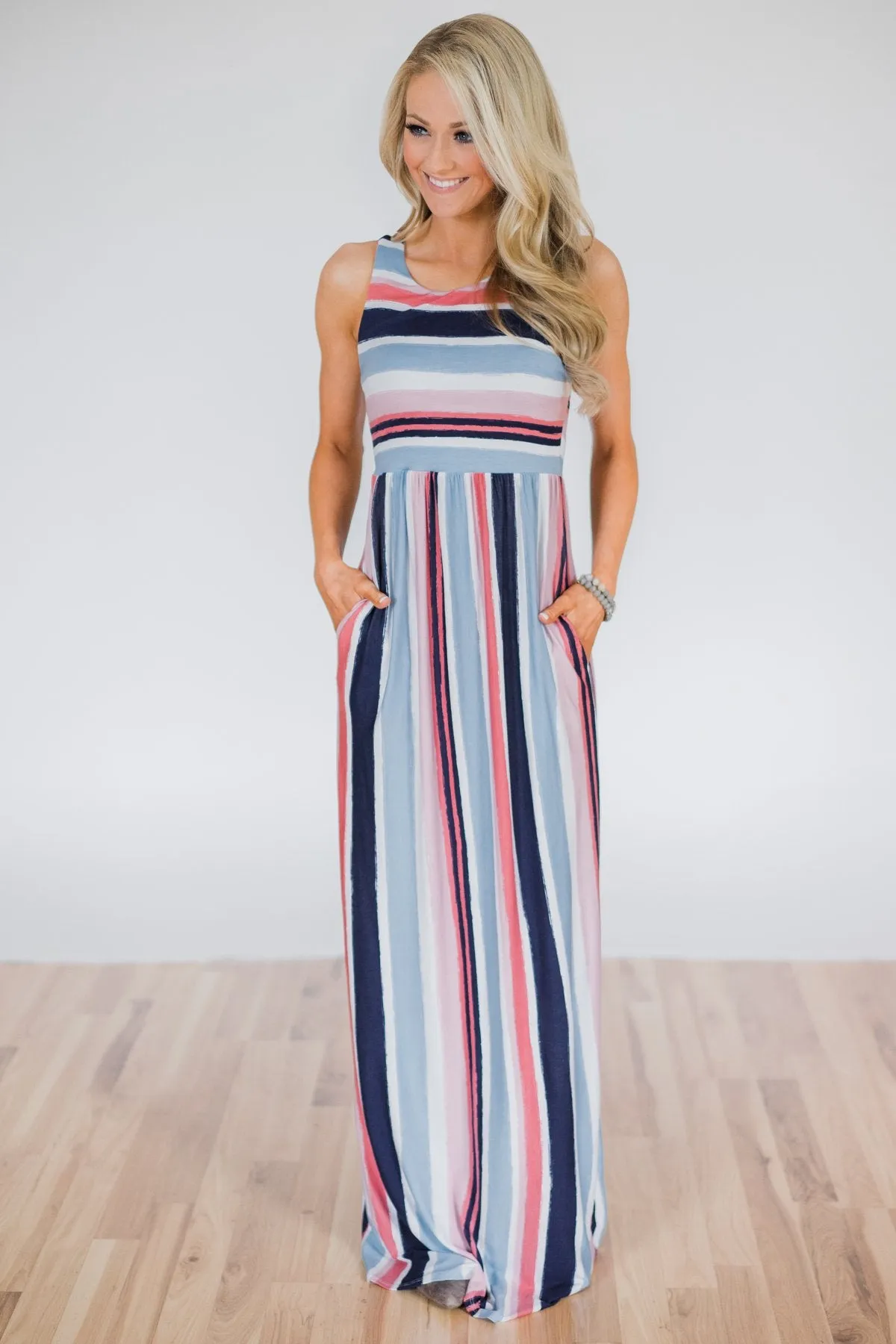 Sun Rays & Beach Days Striped Maxi Dress