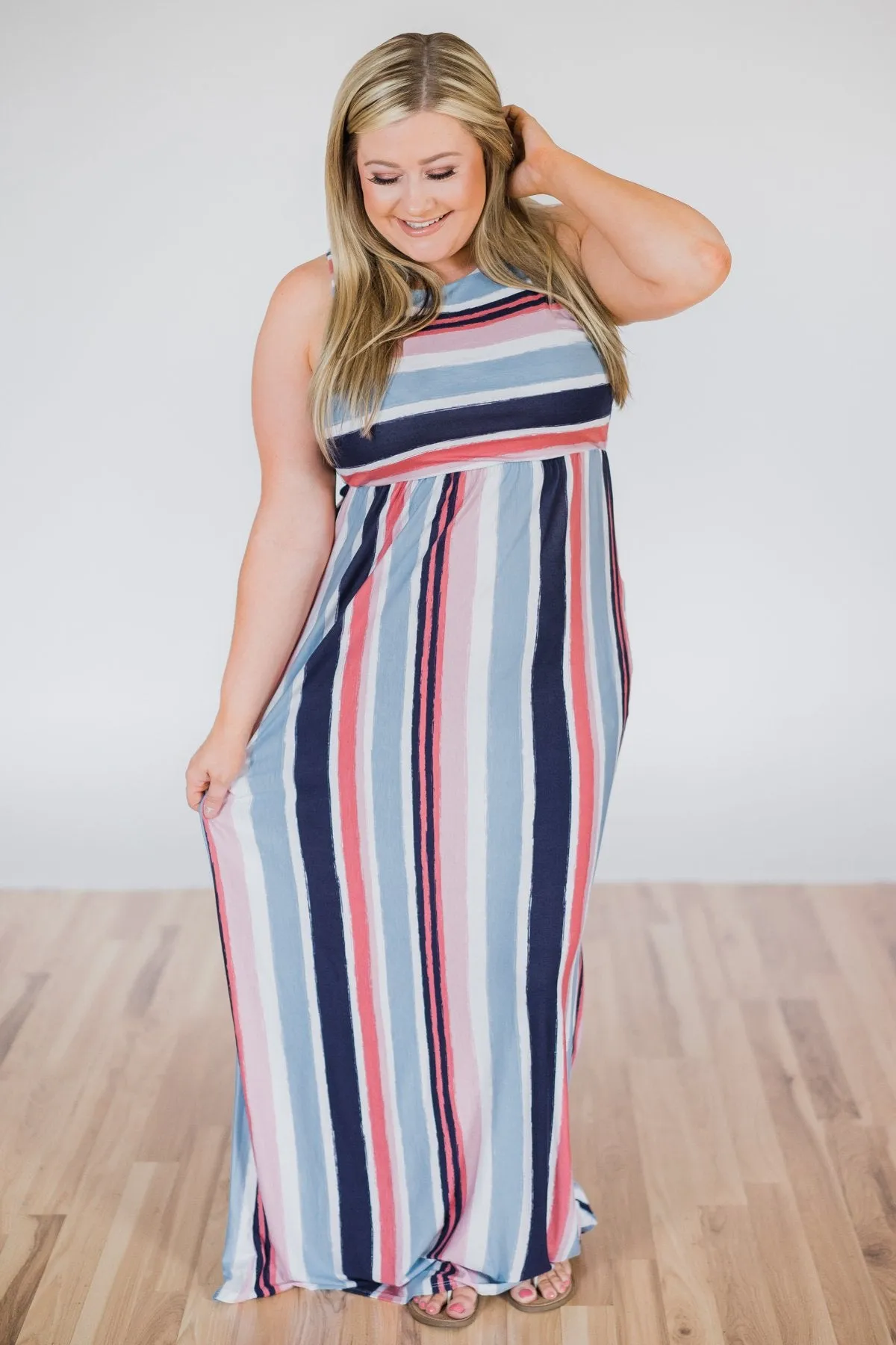 Sun Rays & Beach Days Striped Maxi Dress