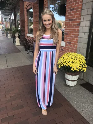 Sun Rays & Beach Days Striped Maxi Dress
