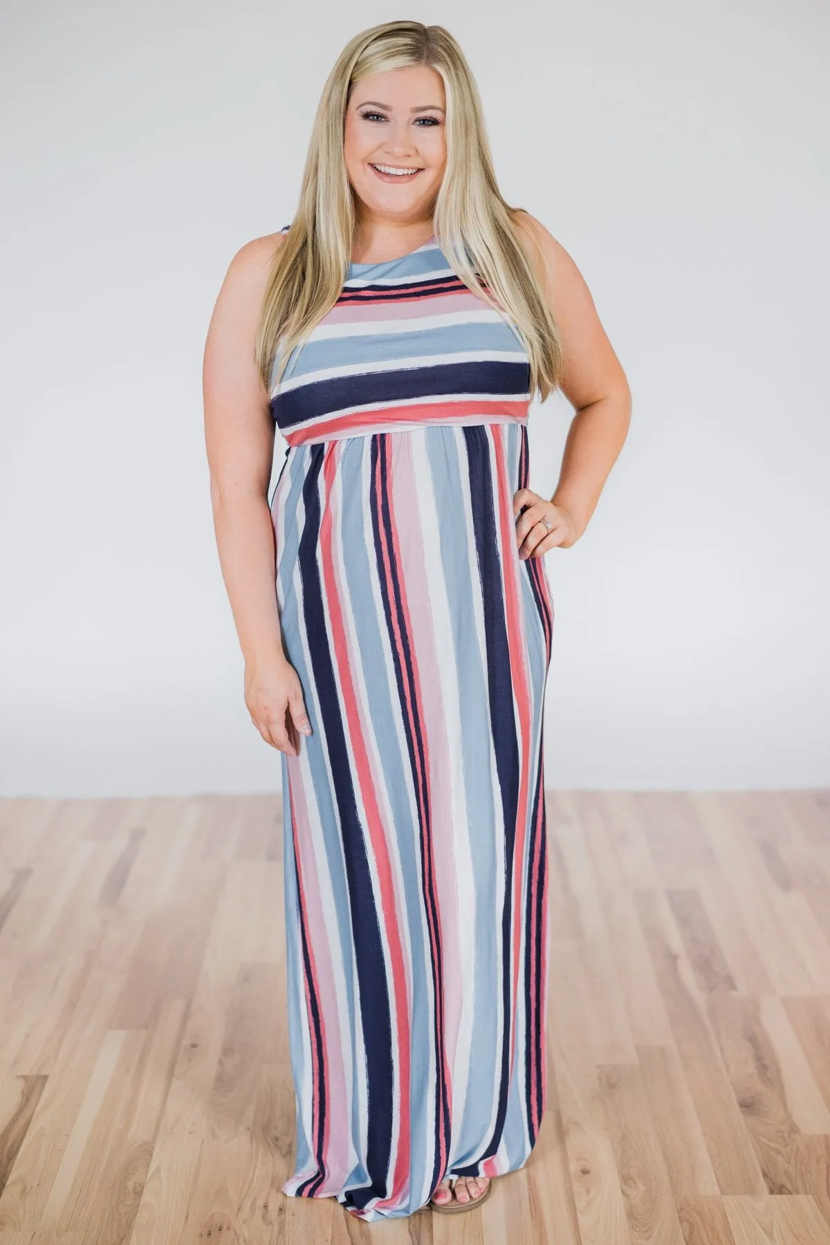 Sun Rays & Beach Days Striped Maxi Dress