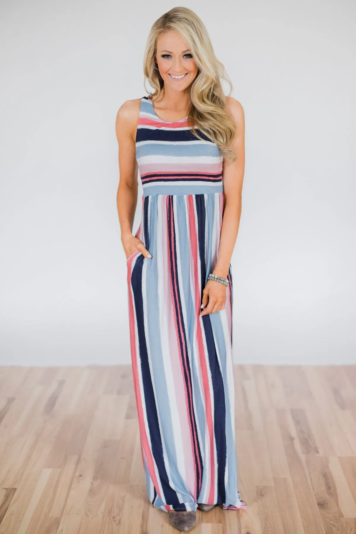 Sun Rays & Beach Days Striped Maxi Dress