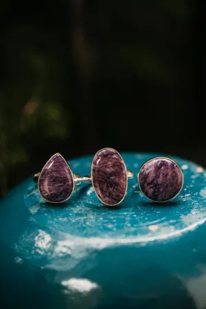 Sunny Ring | #1 | Purple Charoite - FINAL SALE