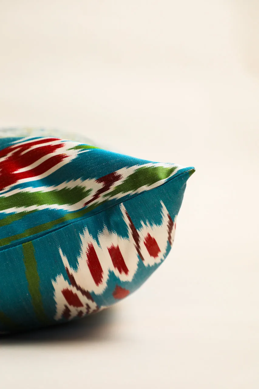 Suzani Cyan Long Lumbar Pillow Cover