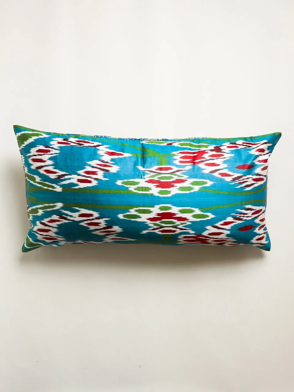 Suzani Cyan Long Lumbar Pillow Cover