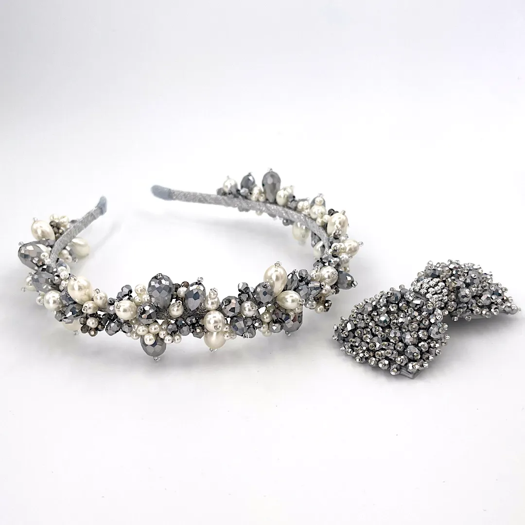 The Sachi Childs Pearl & Crystal Designer Headband