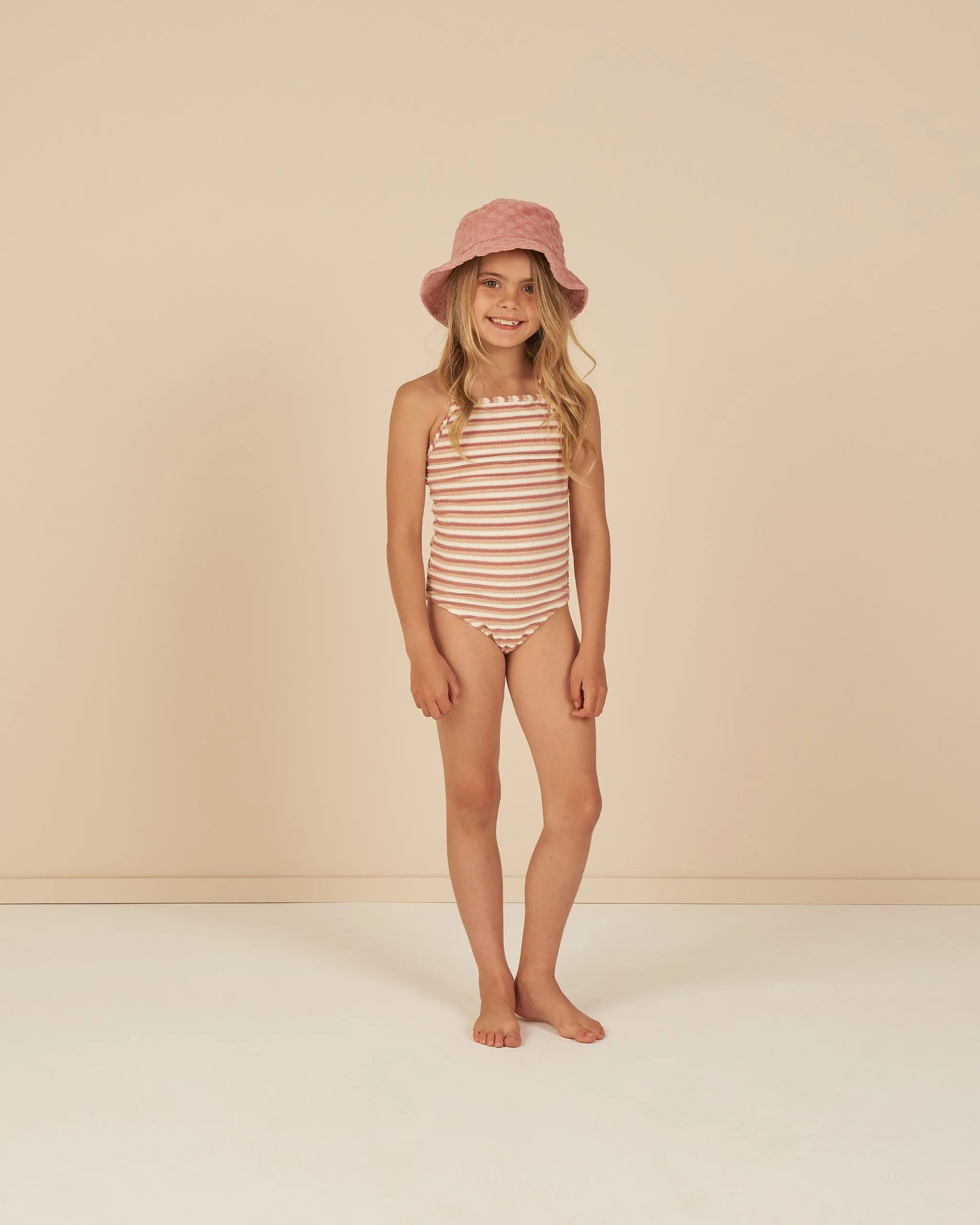 The Sky One-Piece Swimsuit by Rylee   Cru - Pink Stripe - BABY