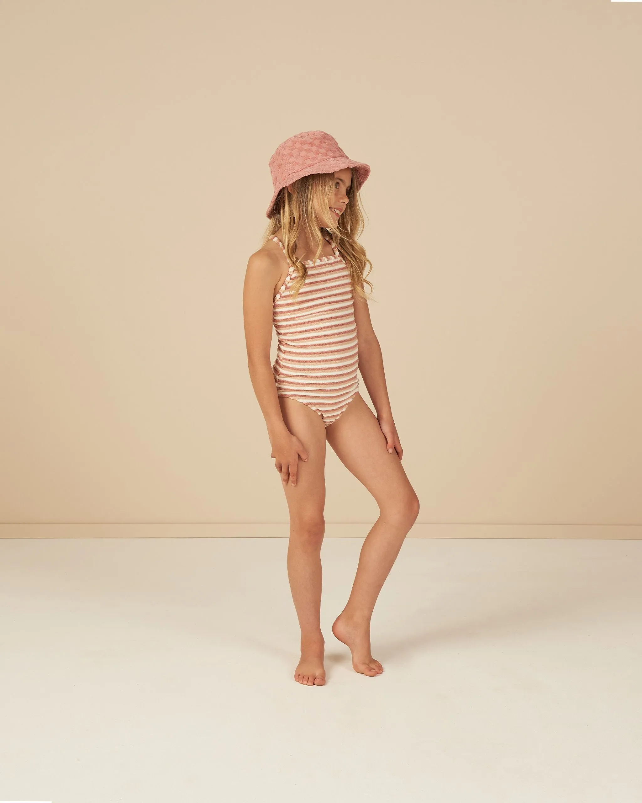 The Sky One-Piece Swimsuit by Rylee   Cru - Pink Stripe - BABY