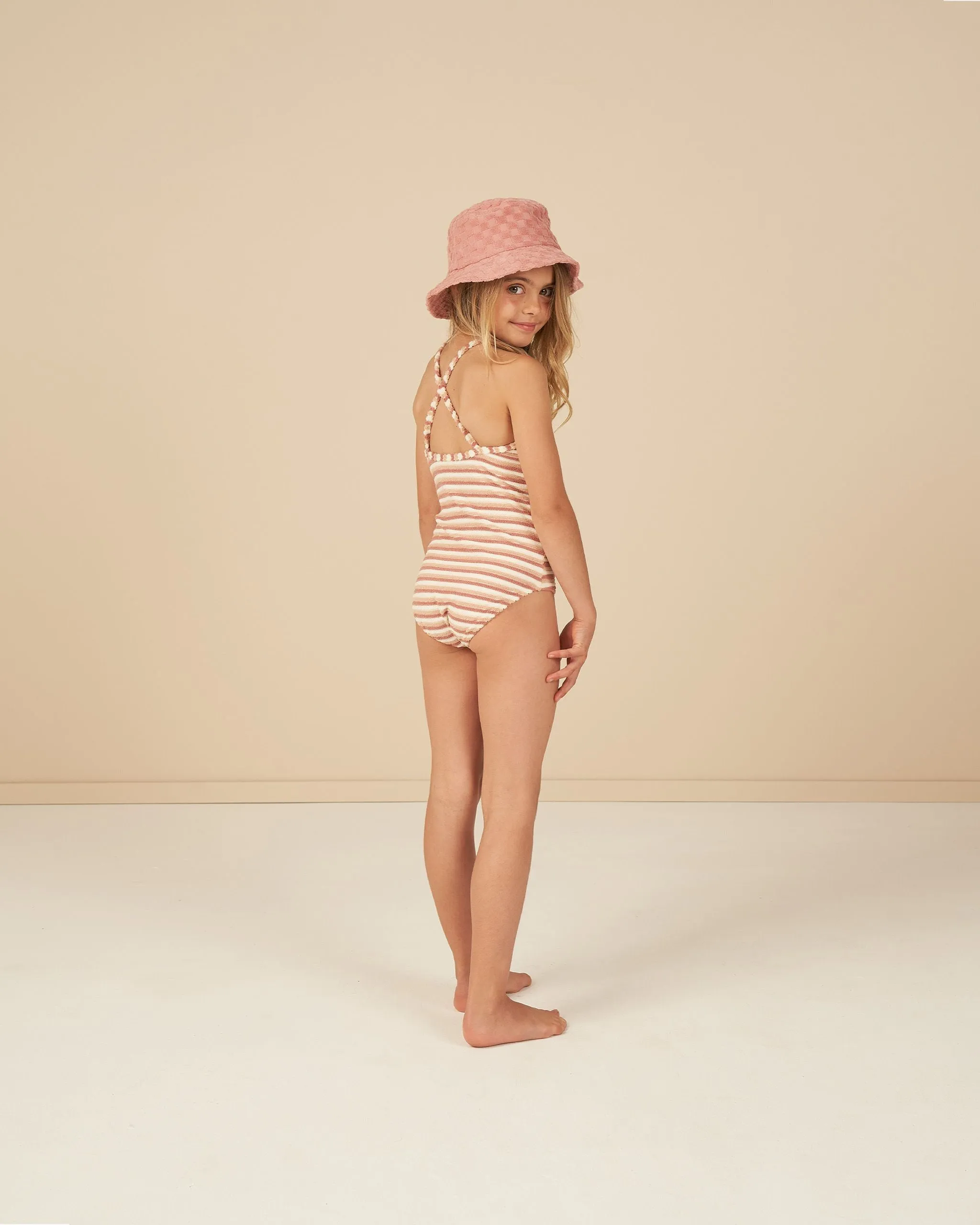 The Sky One-Piece Swimsuit by Rylee   Cru - Pink Stripe - BABY