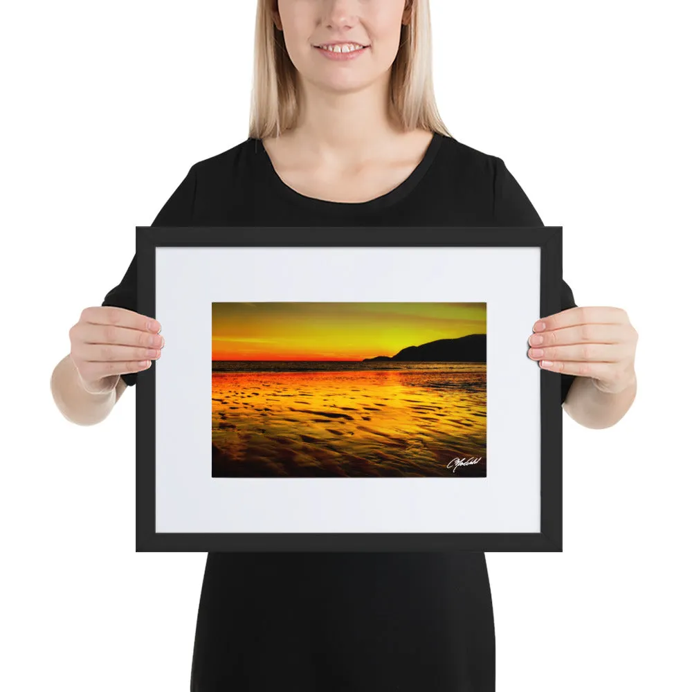 The Sunset Shore Framed Print