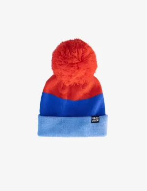 The Tricolor Fleece Toque by Headster - Cherry Tomato