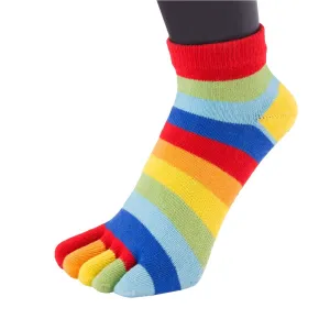 ToeToe Essential Anklet Trainer Fun Socks - Rainbow