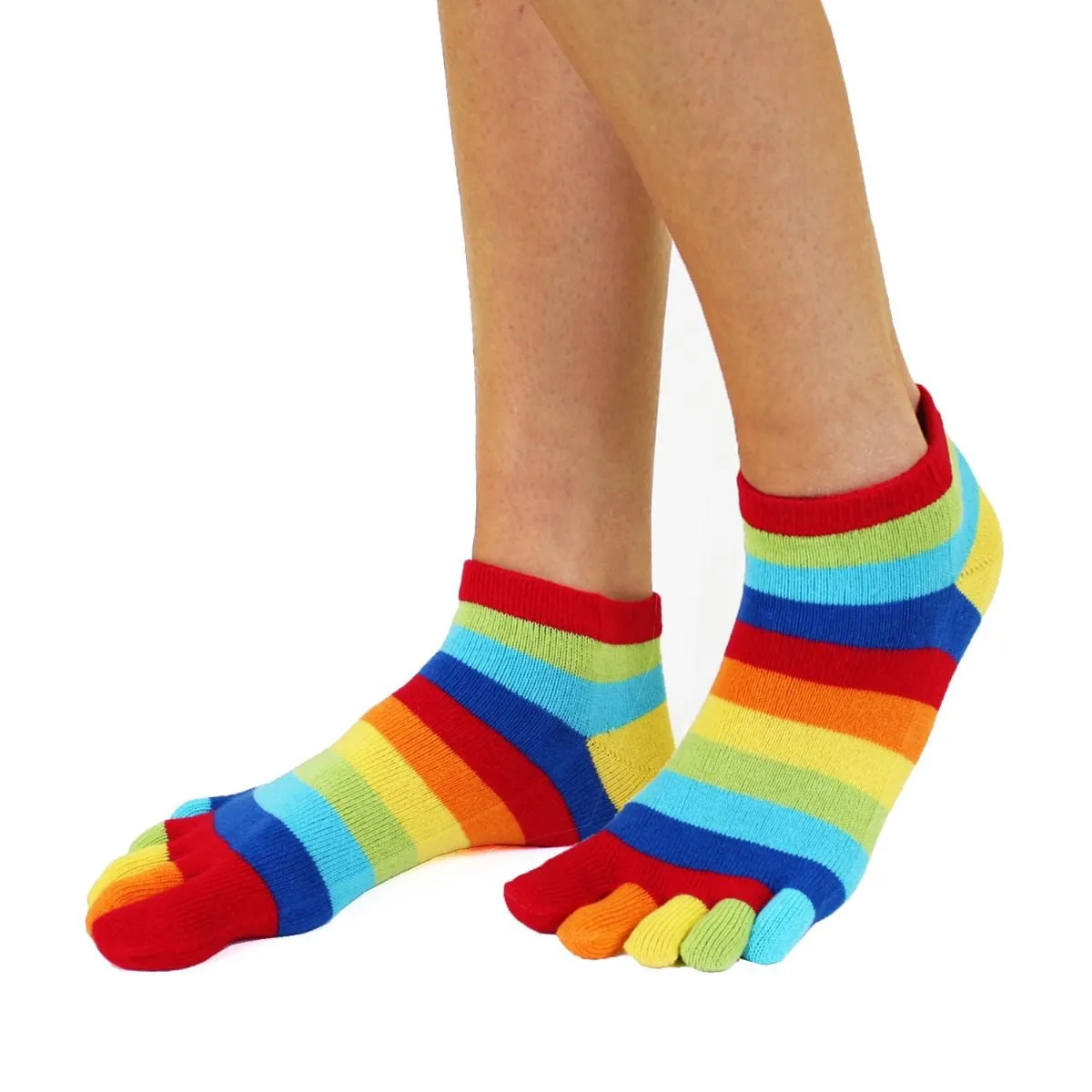 ToeToe Essential Anklet Trainer Fun Socks - Rainbow