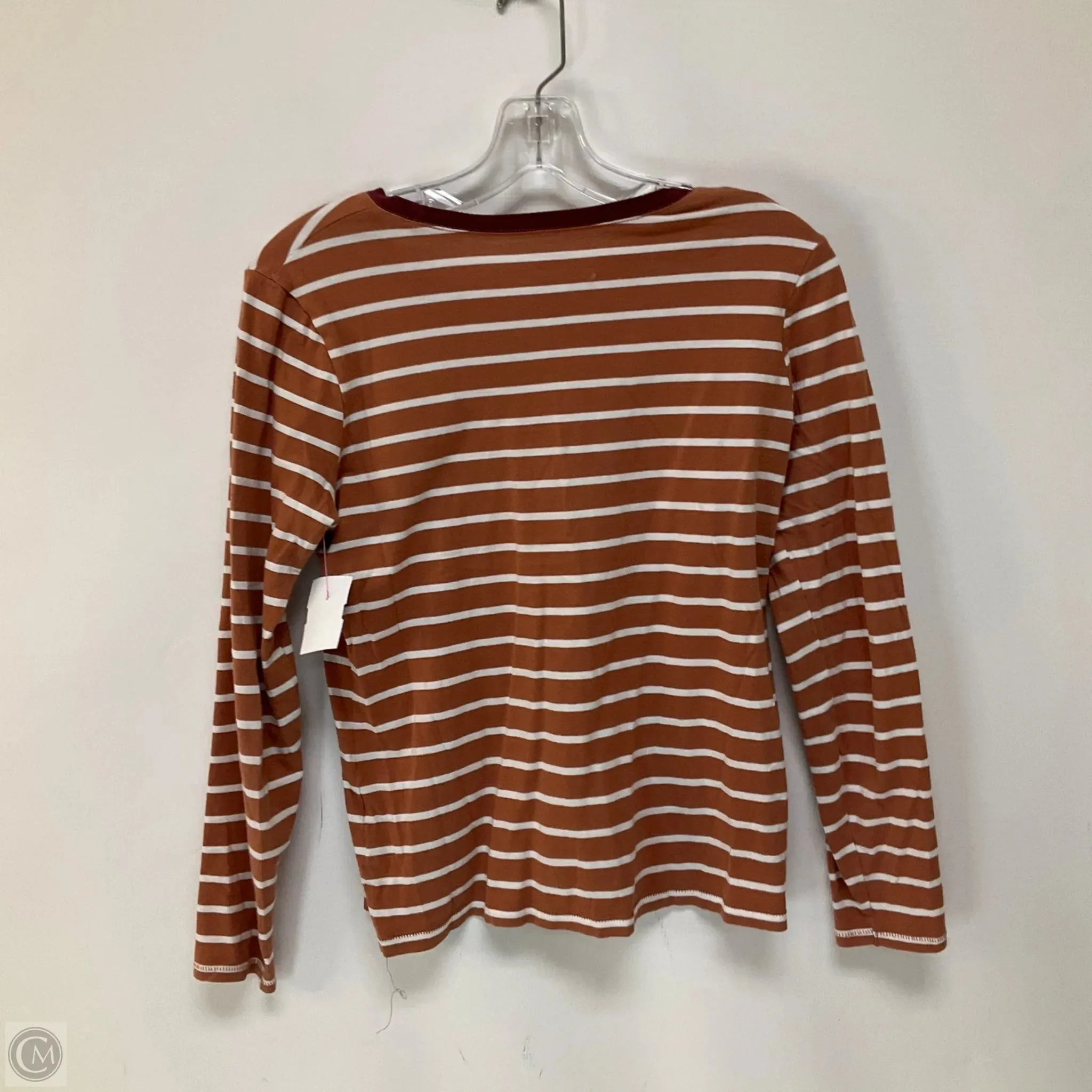 Top Long Sleeve By Madewell In Striped Pattern, Size: S