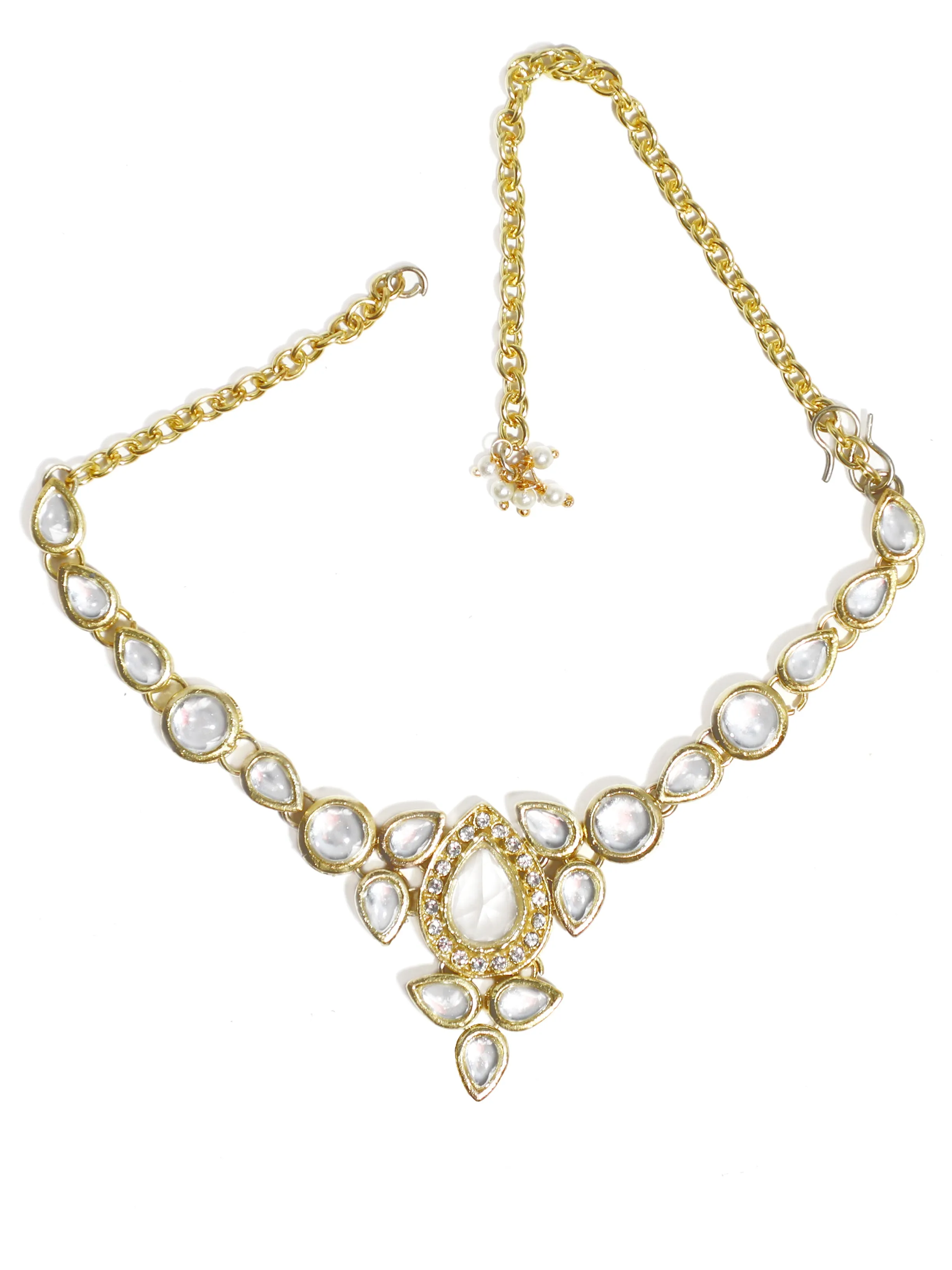 Traditional Gold Plated Jarkan Studded Kundan Bajubandh