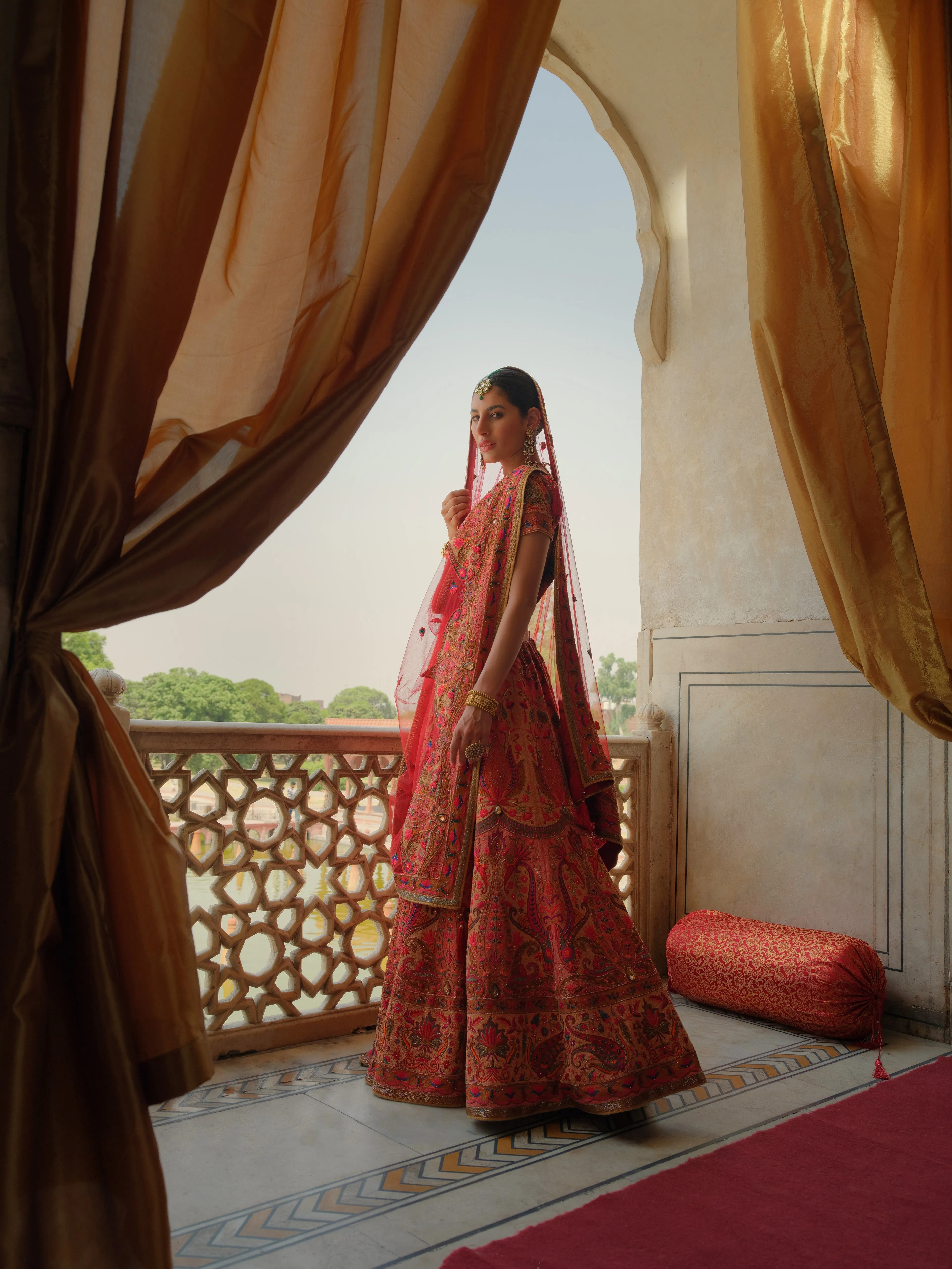 Traditional Lehenga Choli Style Bridal Dress Pakistani