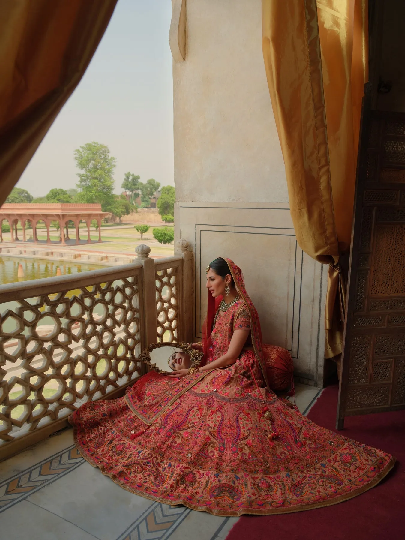 Traditional Lehenga Choli Style Bridal Dress Pakistani