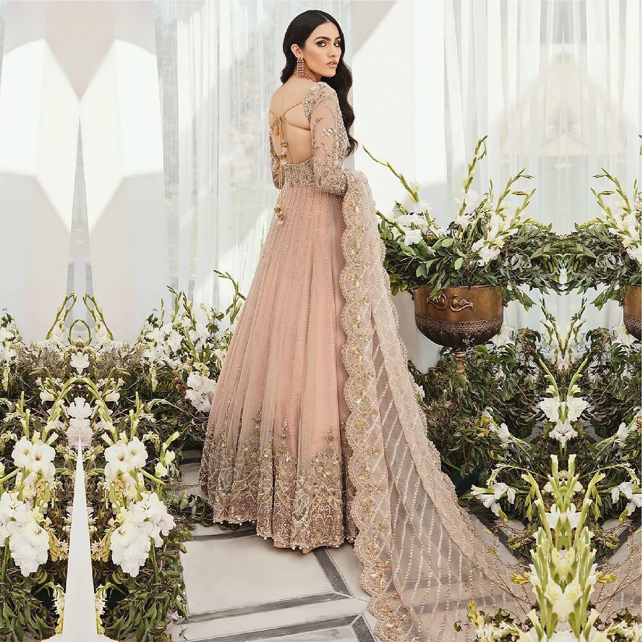 Traditional Pakistani Bridal Gown and Lehenga Dress