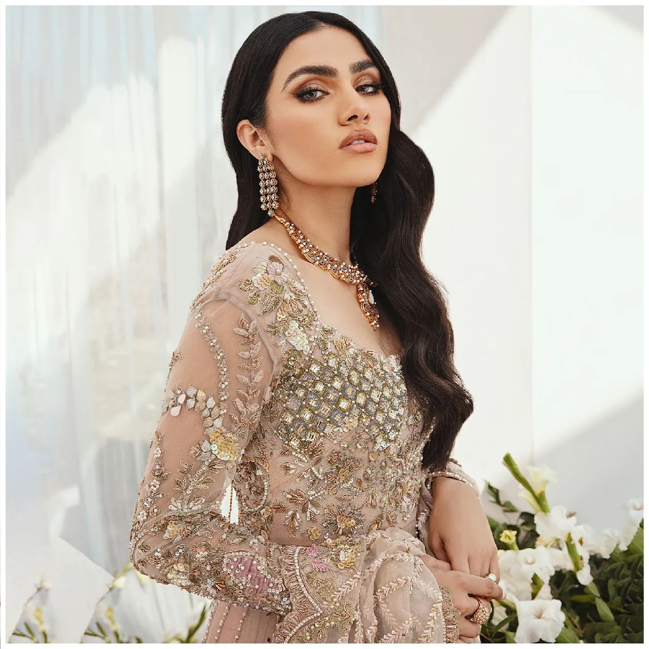 Traditional Pakistani Bridal Gown and Lehenga Dress