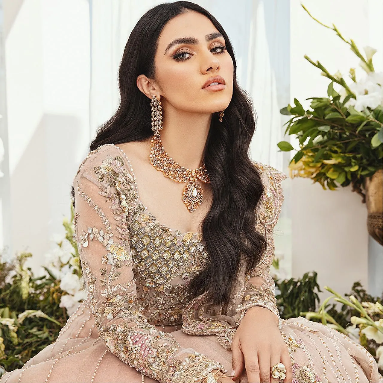 Traditional Pakistani Bridal Gown and Lehenga Dress