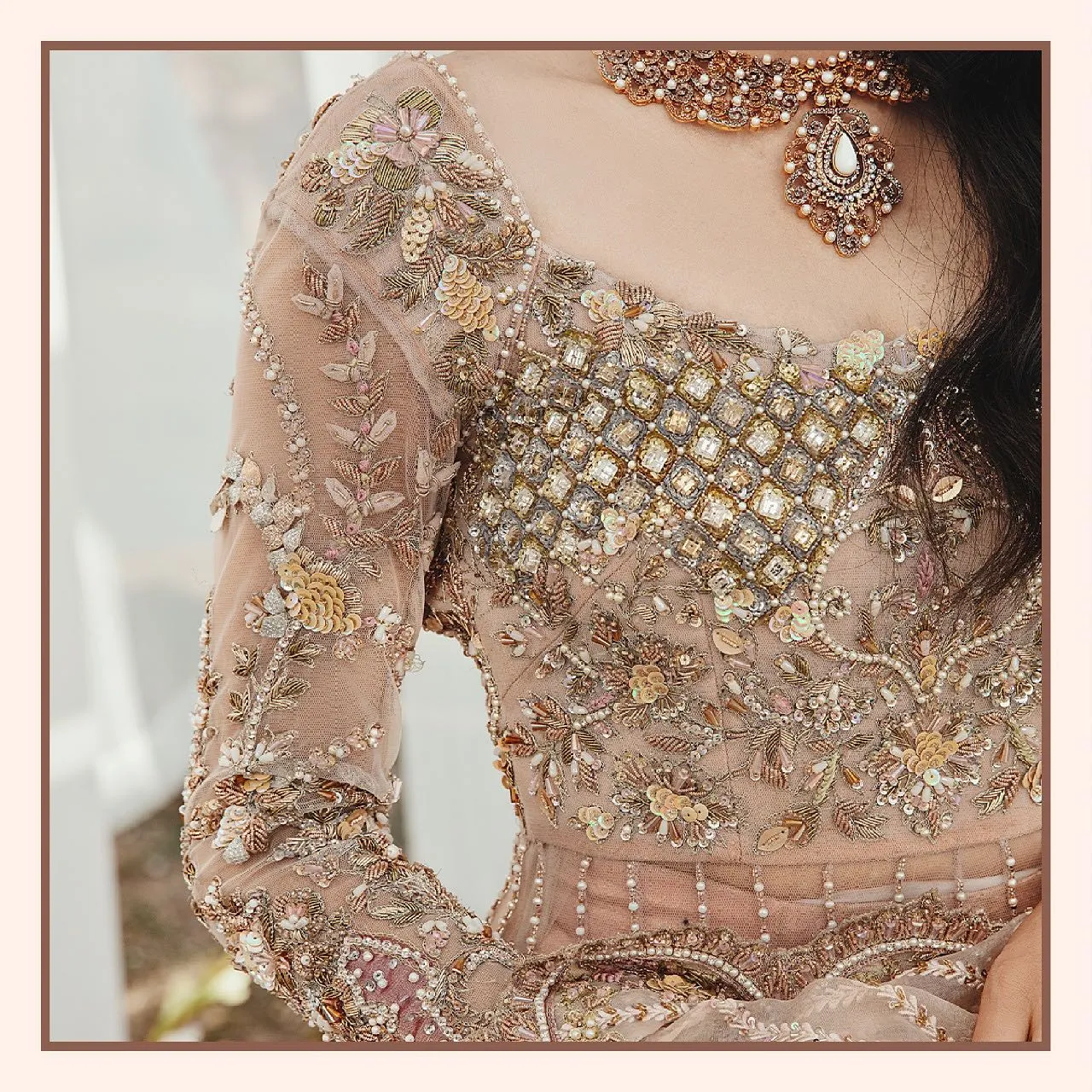 Traditional Pakistani Bridal Gown and Lehenga Dress