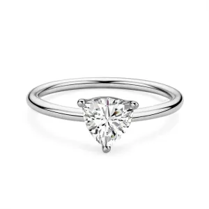Trillion Cut Moissanite Diamond Solitaire Ring