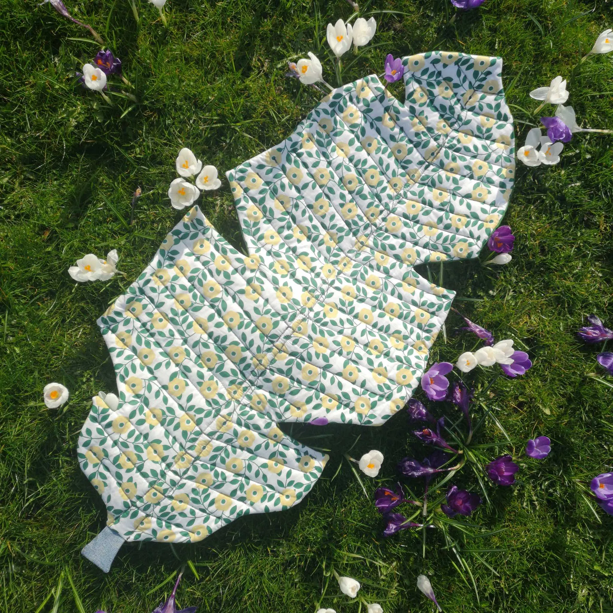 Tropical Leaf Blankets Sewing Patterns ~ 6 leaf shapes in larger sizes