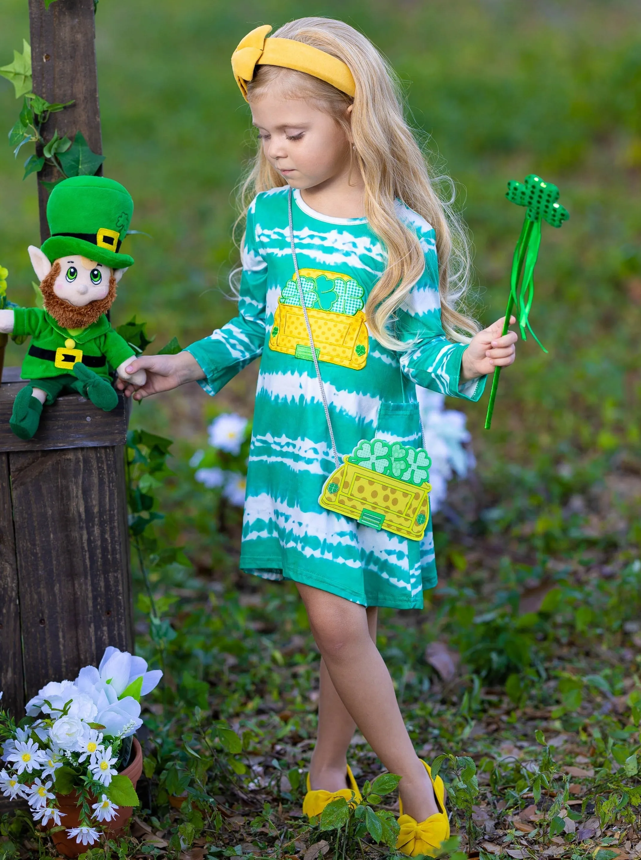 Truck Full Of Luck Tie-Dye Dress 3 Piece Set