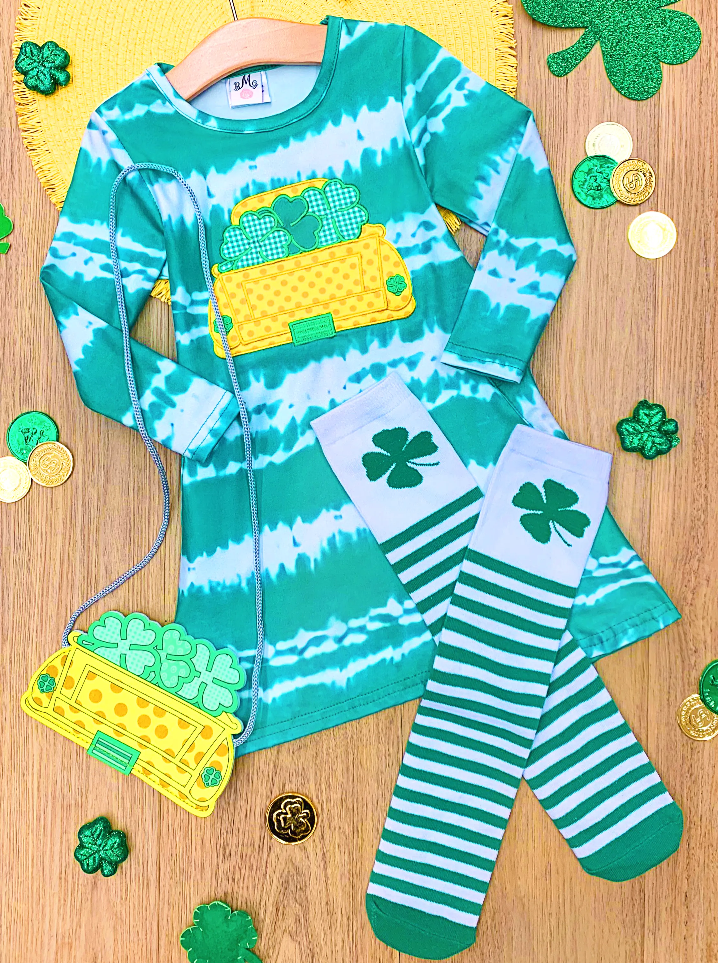 Truck Full Of Luck Tie-Dye Dress 3 Piece Set