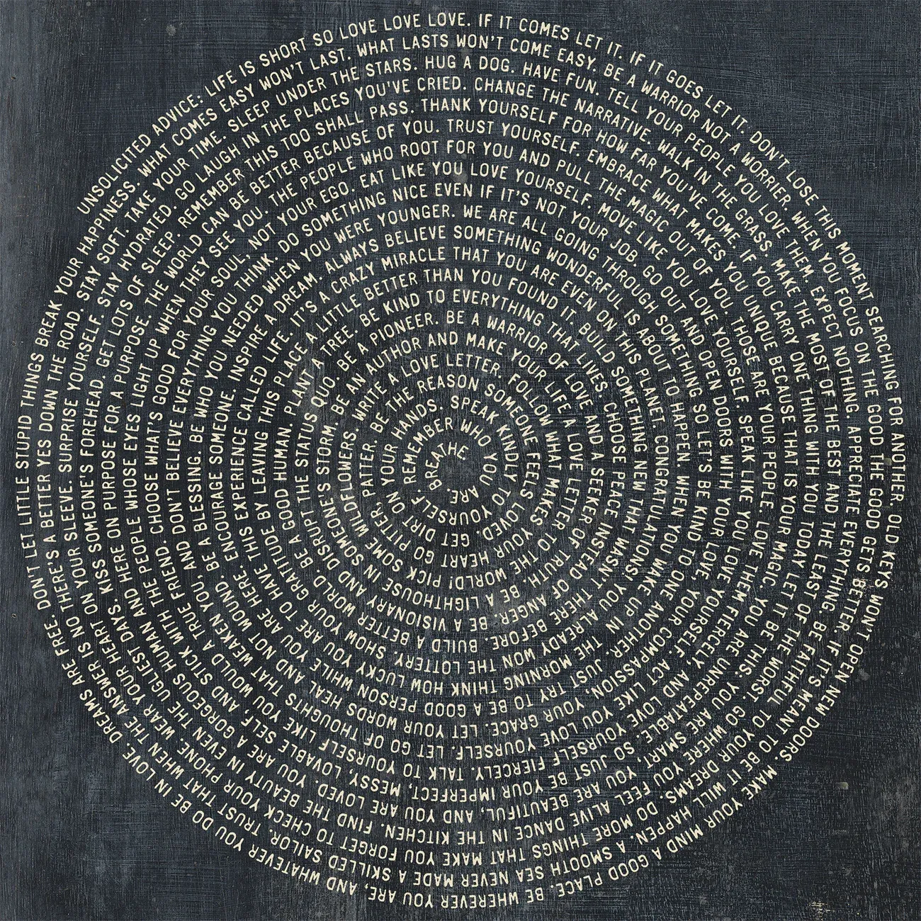 Unsolicited Advice Art Print in Cream on Charcoal
