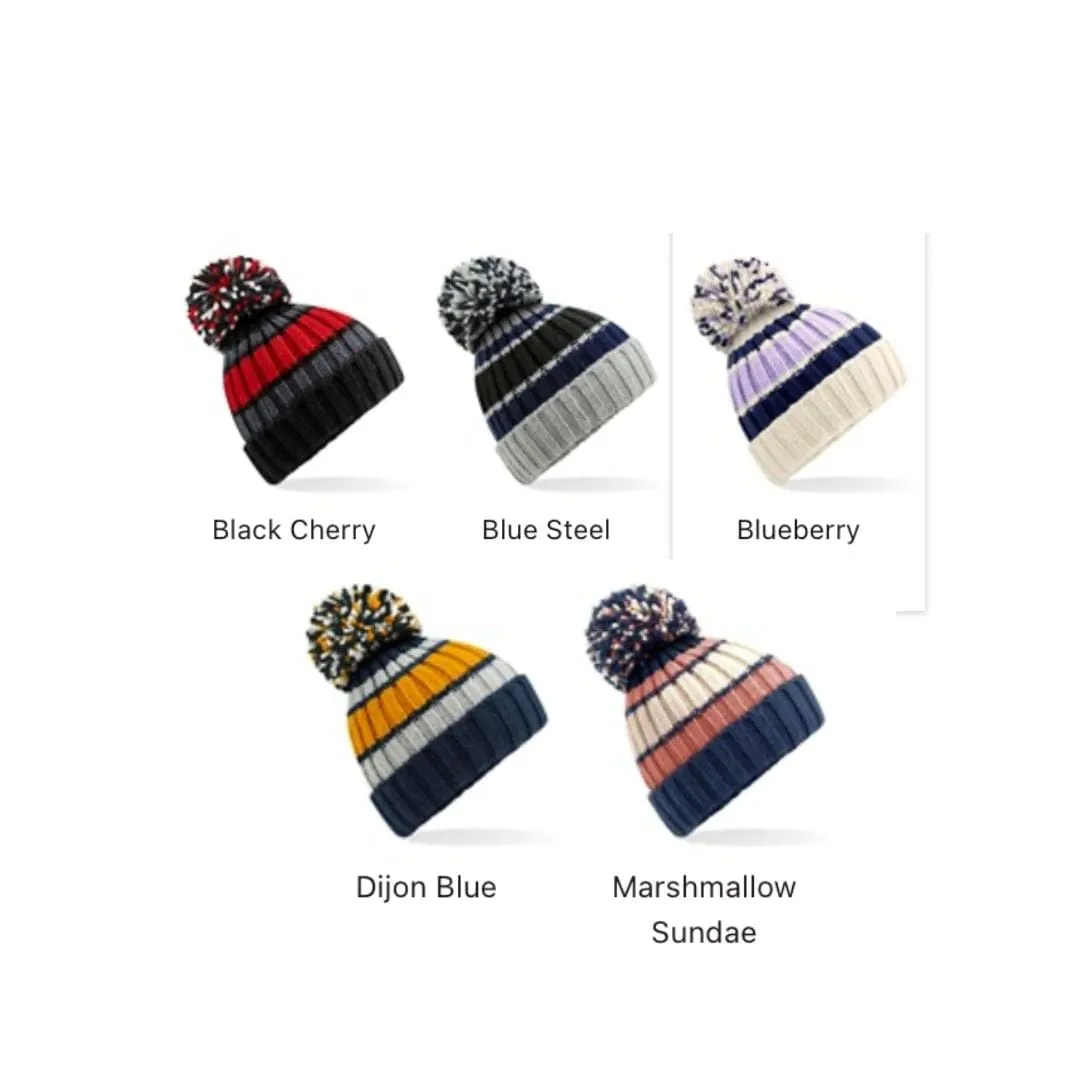 Vegan Hygge Striped Beanie | Multiple Colours