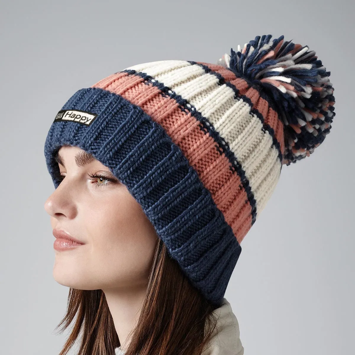 Vegan Hygge Striped Beanie | Multiple Colours